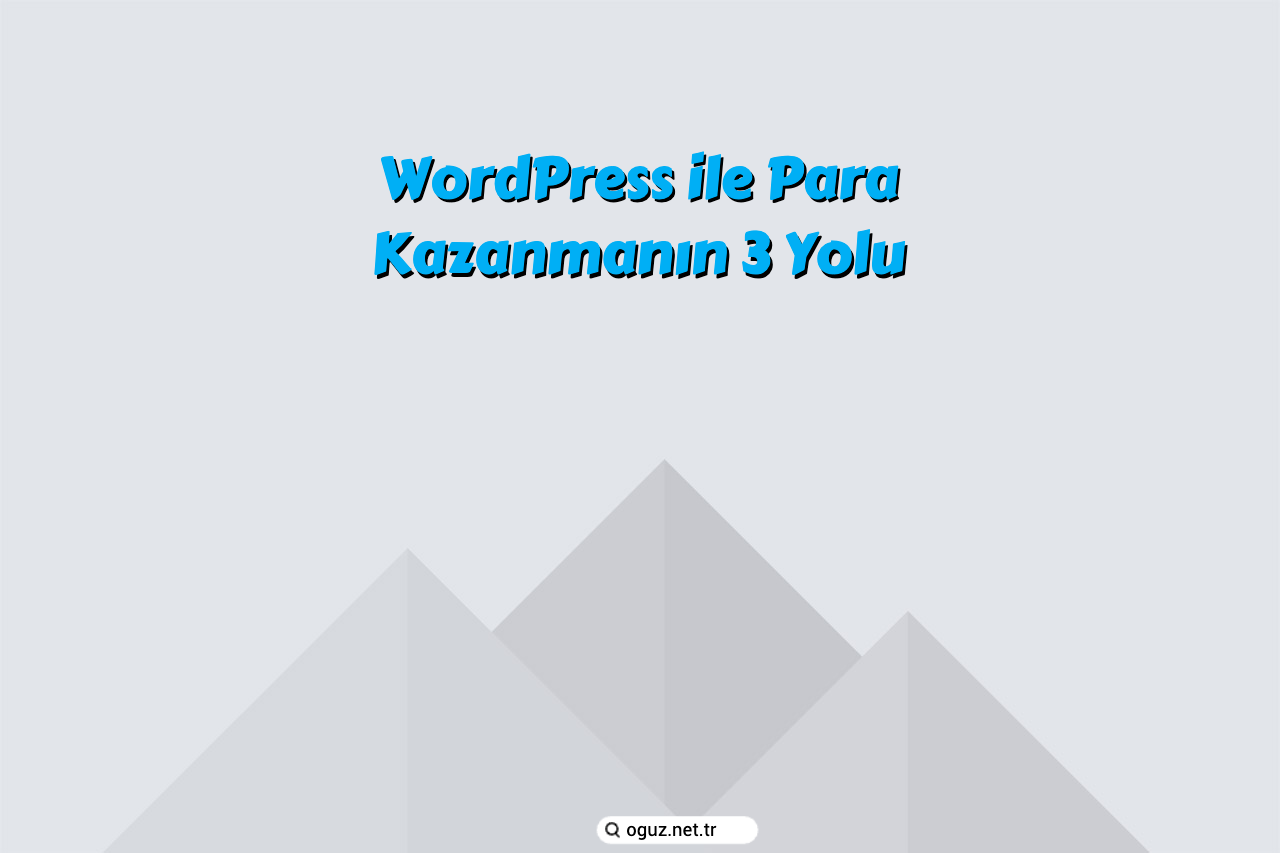 WordPress ile Para Kazanmanın 3 Yolu