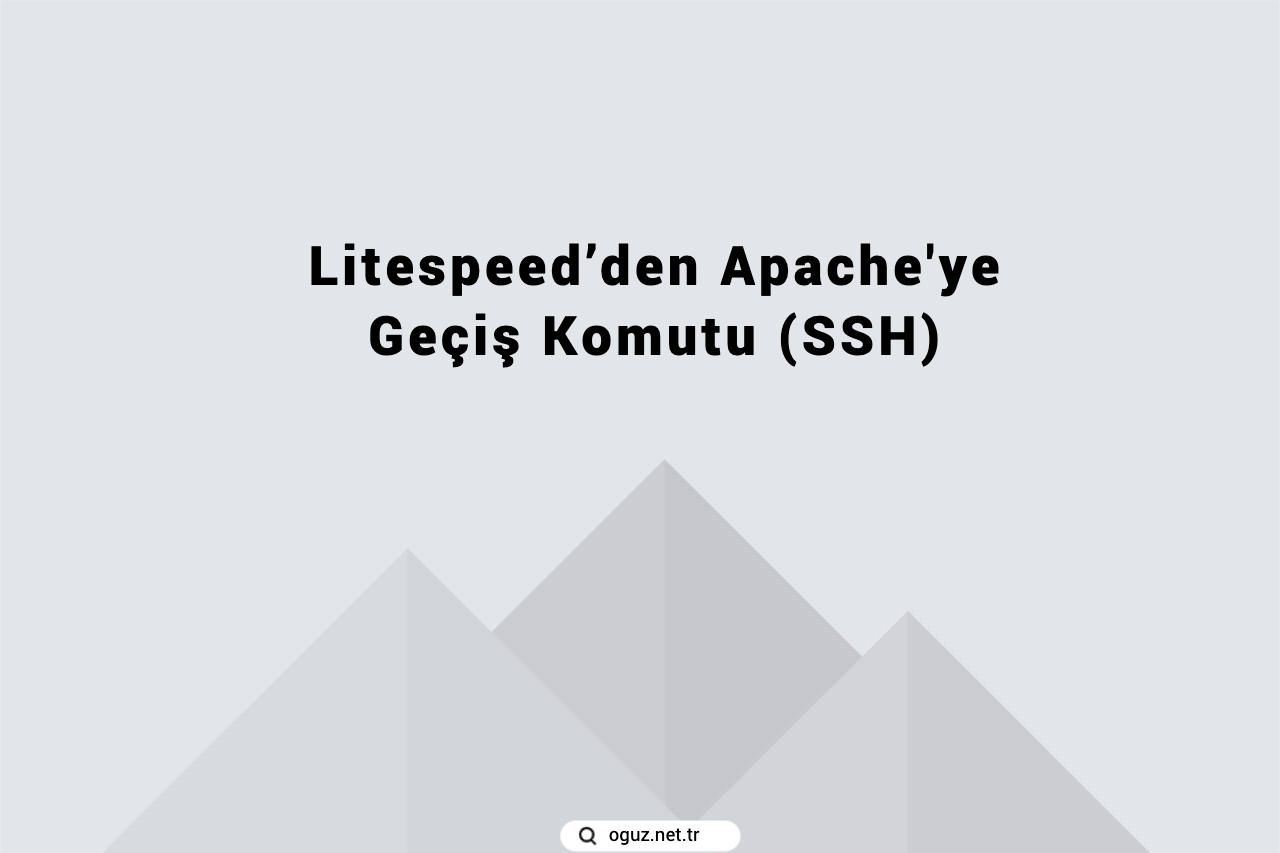 Litespeed’den Apache'ye Geçiş Komutu (SSH)